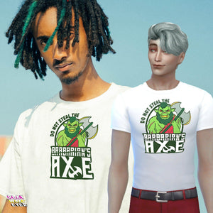 Sims 4 CC Barbarian Axe T-Shirt - PlayWhatever