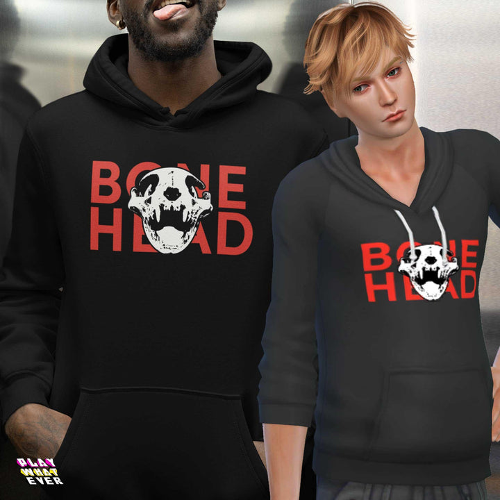 Sims 4 CC Bone Head Hoodie - PlayWhatever