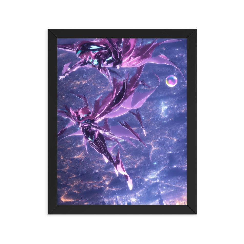 Purple Tinted Galaxy Anime Futuristic Poster - PlayWhatever