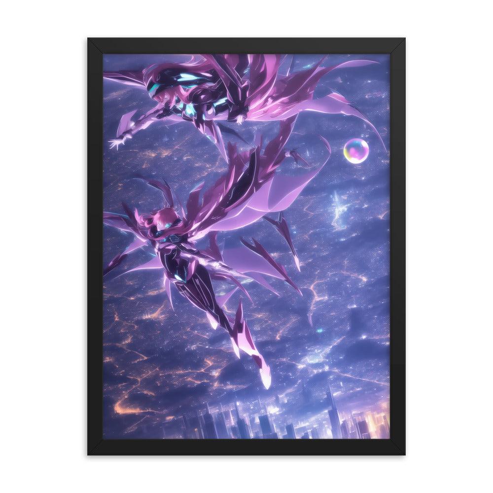 Purple Tinted Galaxy Anime Futuristic Poster - PlayWhatever