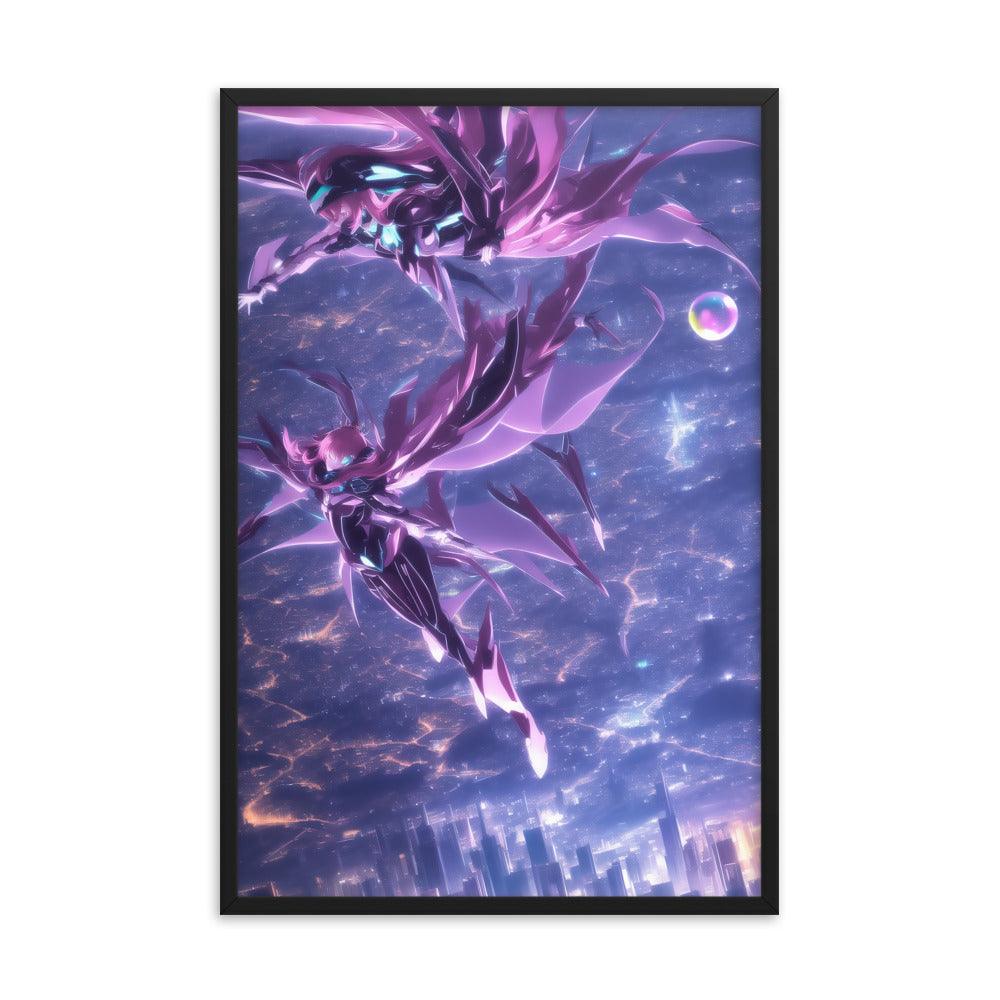 Purple Tinted Galaxy Anime Futuristic Poster - PlayWhatever