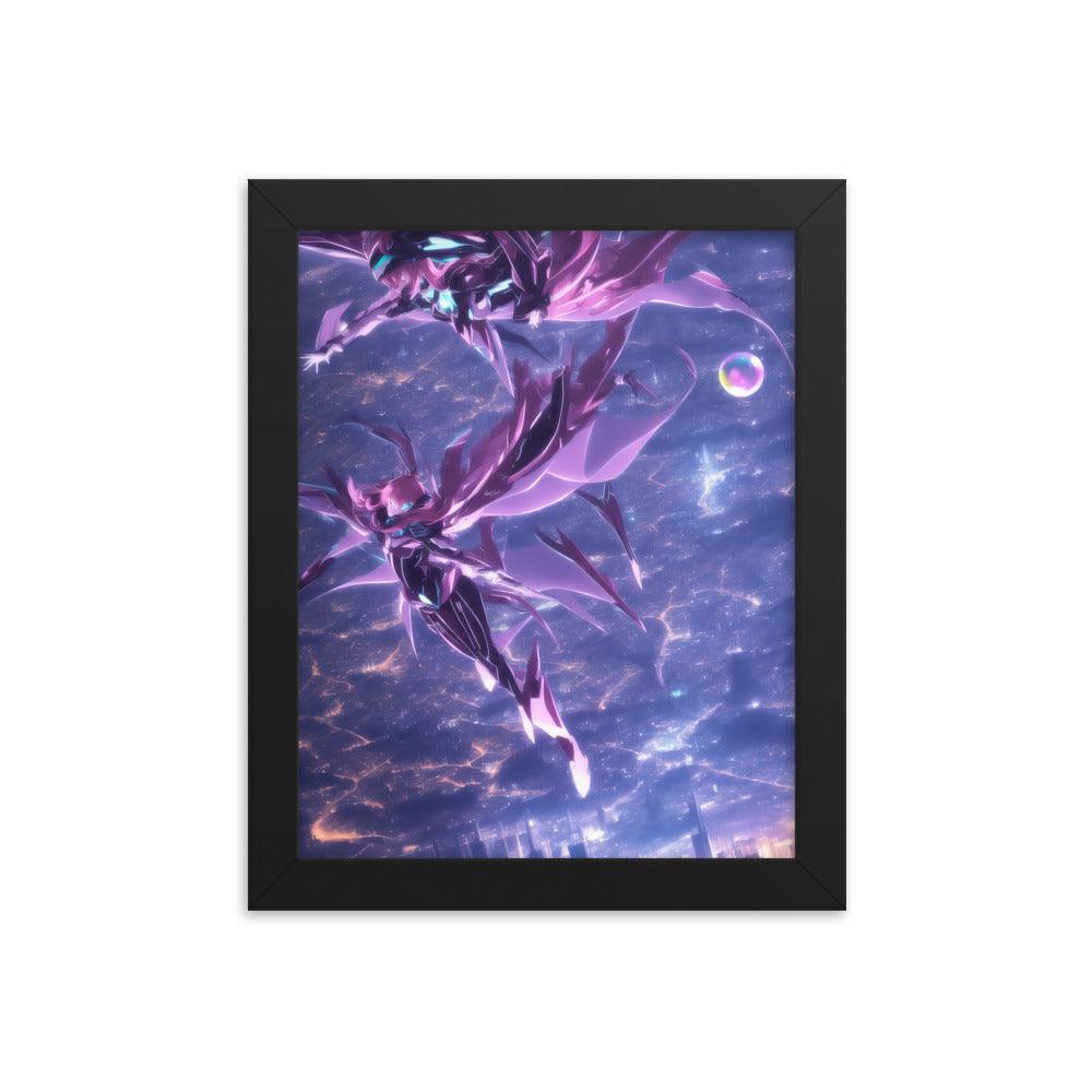 Purple Tinted Galaxy Anime Futuristic Poster - PlayWhatever