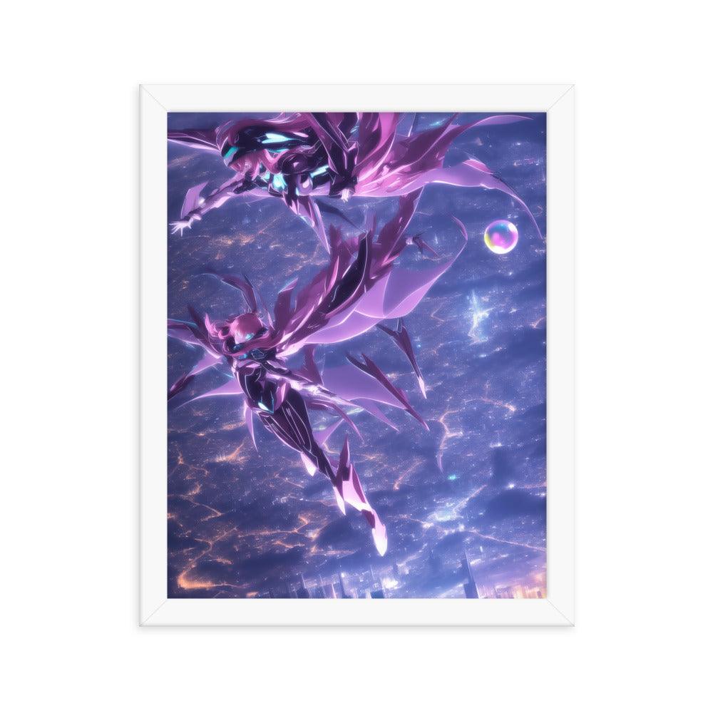 Purple Tinted Galaxy Anime Futuristic Poster - PlayWhatever