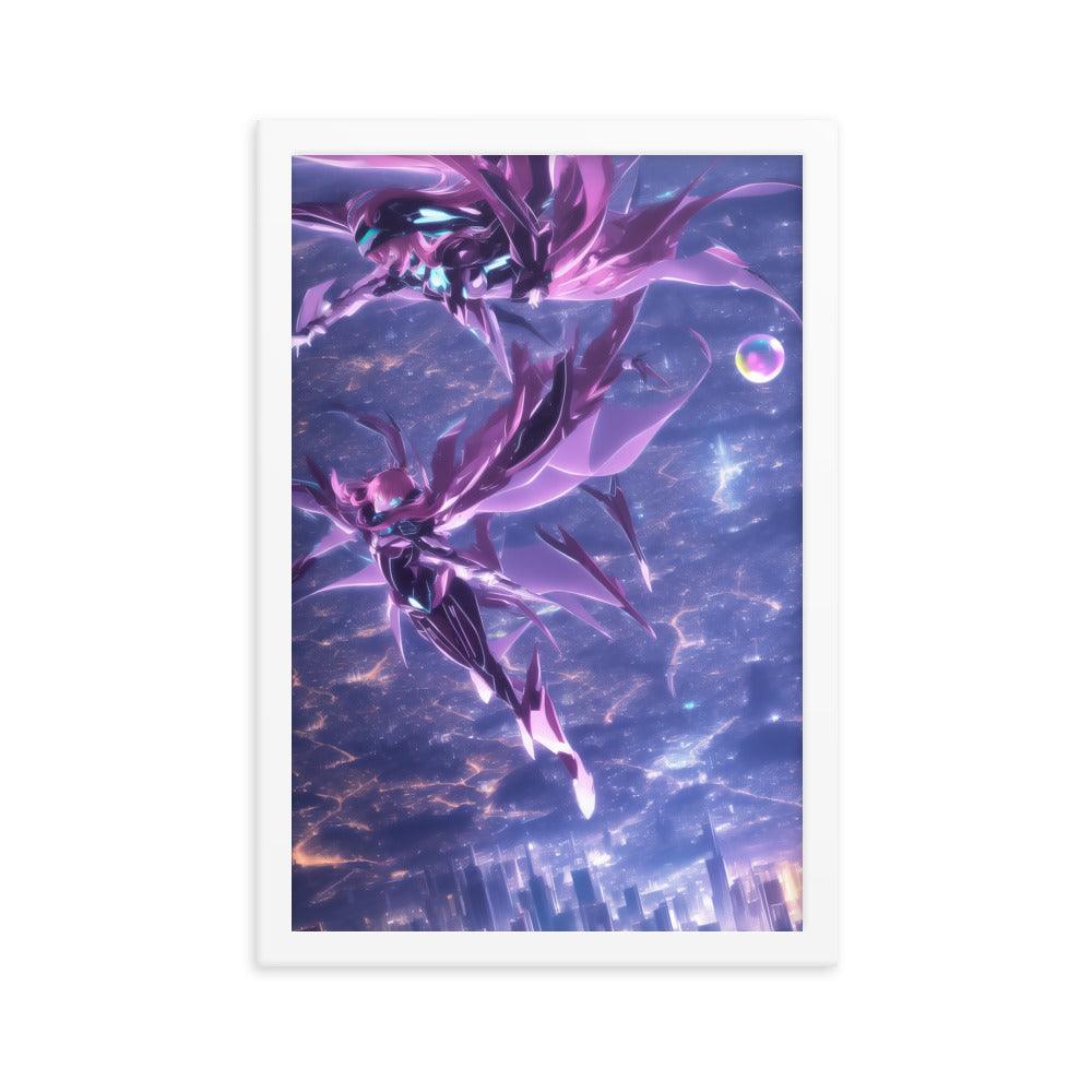 Purple Tinted Galaxy Anime Futuristic Poster - PlayWhatever