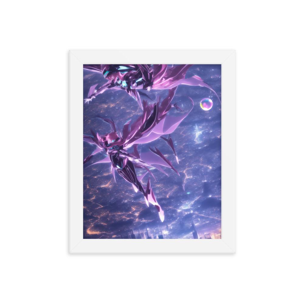 Purple Tinted Galaxy Anime Futuristic Poster - PlayWhatever