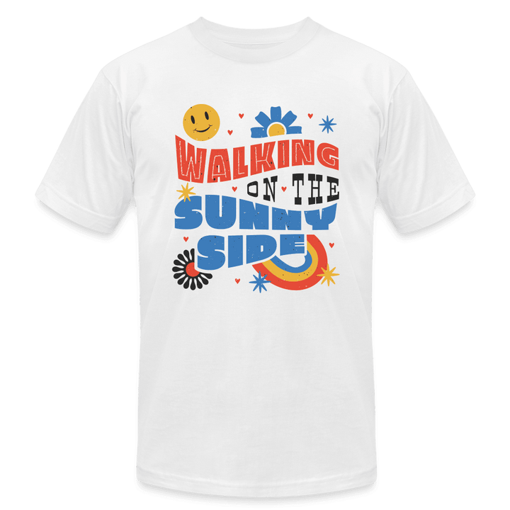 Walking On the Sunny Side Happy T-Shirt - white