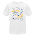 Happiness if Happening Positive Vibe Smiley Shirt - white