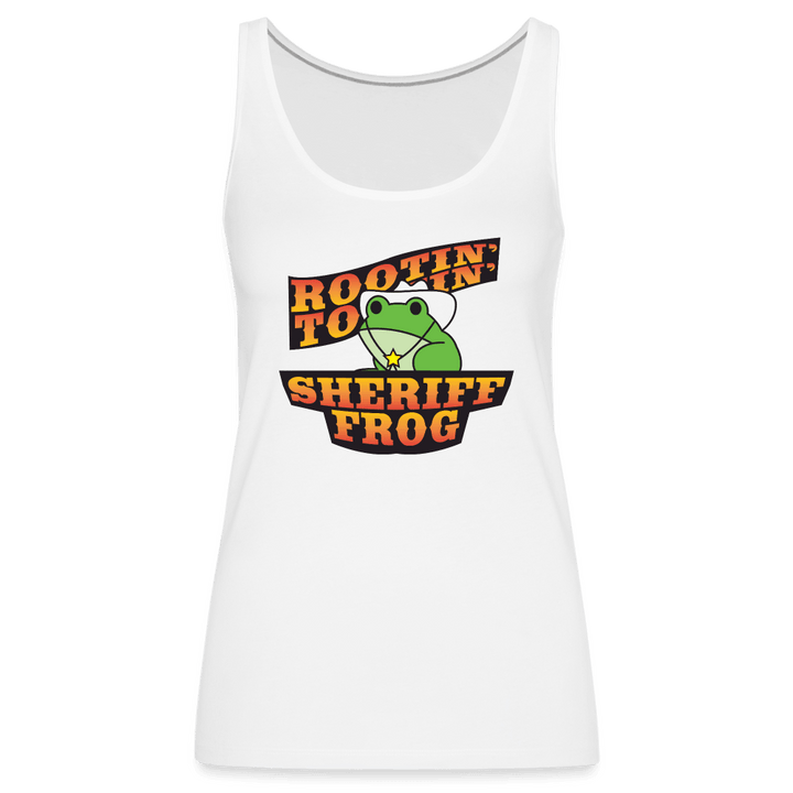 Sheriff Frog Women’s Tank Top - white
