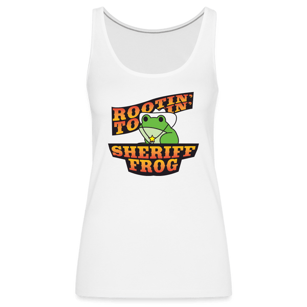 Sheriff Frog Women’s Tank Top - white