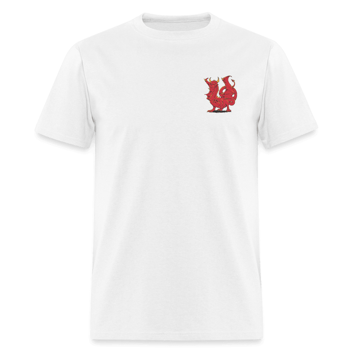 Flaming Dragon Unisex T-Shirt - white