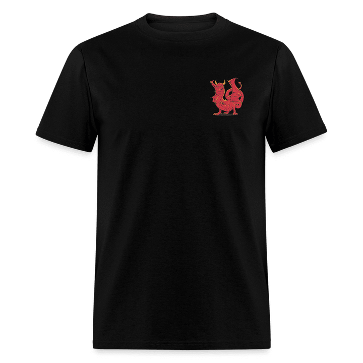 Flaming Dragon Unisex T-Shirt - black