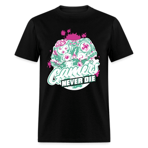 Gamers Never Die Zombie Controller Shirt - black
