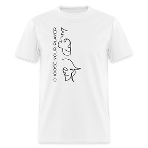 Choose Your Player Abstract Art T-Shirt - white