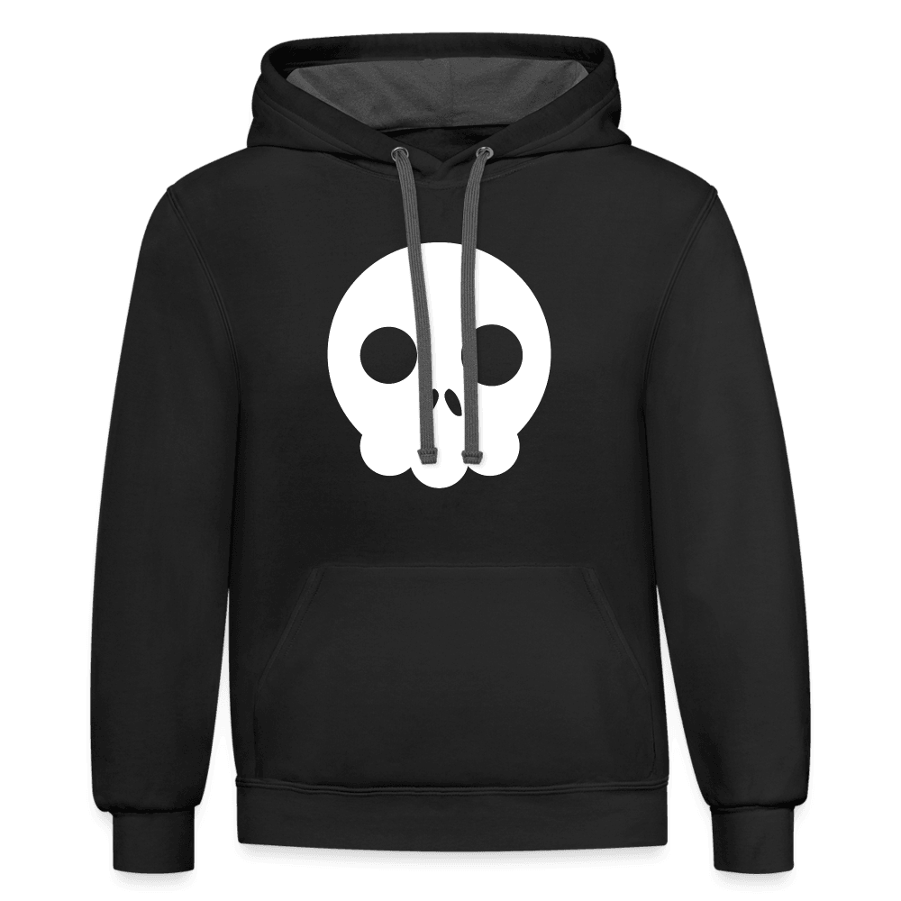 Bad to the Bone Contrast Hoodie - black/asphalt