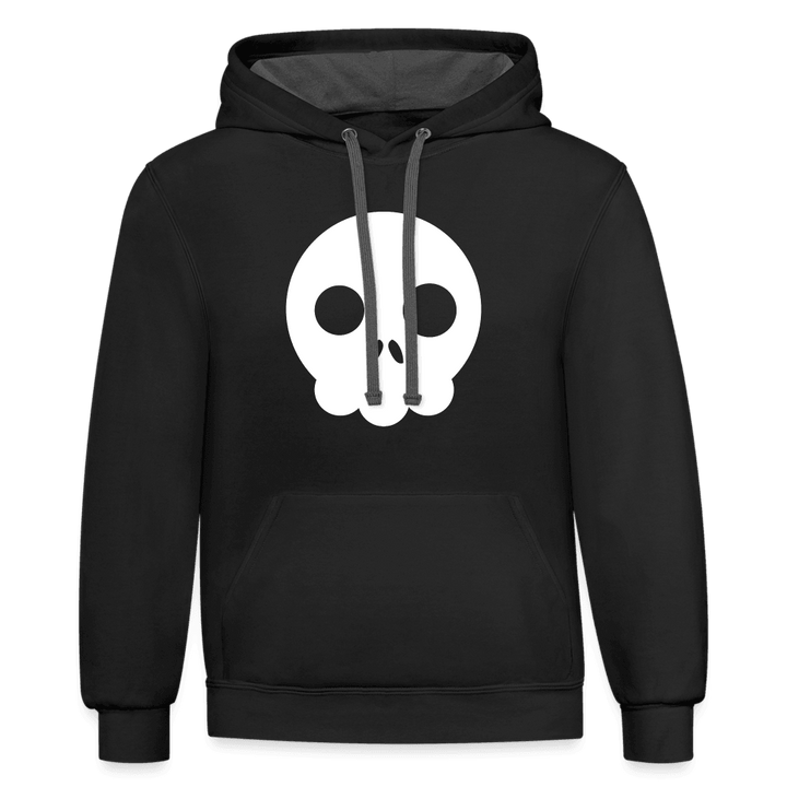 Bad to the Bone Contrast Hoodie - black/asphalt