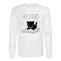 Life is Better with Cats and Books Long Sleeve T-Shirt - white