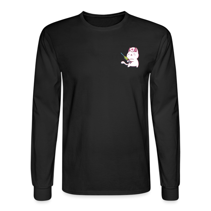 Nurse Cat to the Rescue Long Sleeve T-Shirt - black