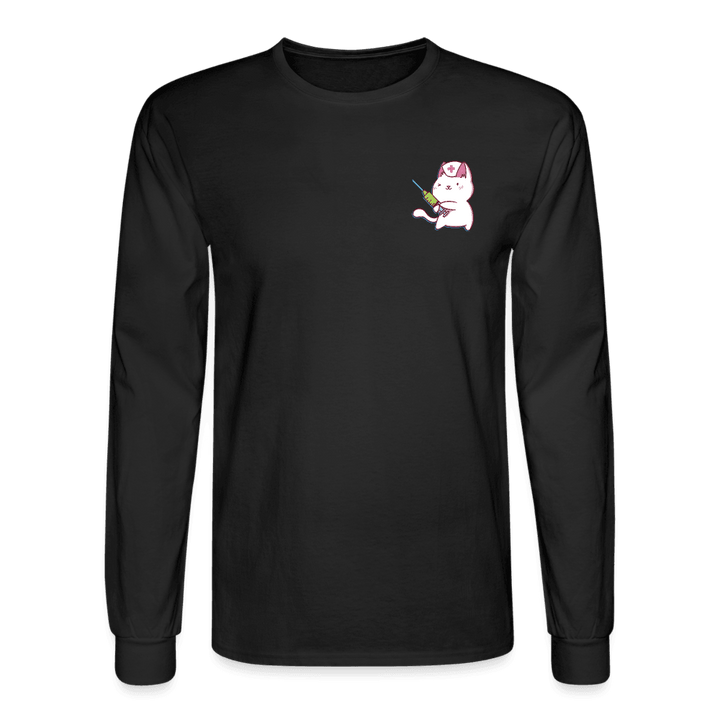 Nurse Cat to the Rescue Long Sleeve T-Shirt - black