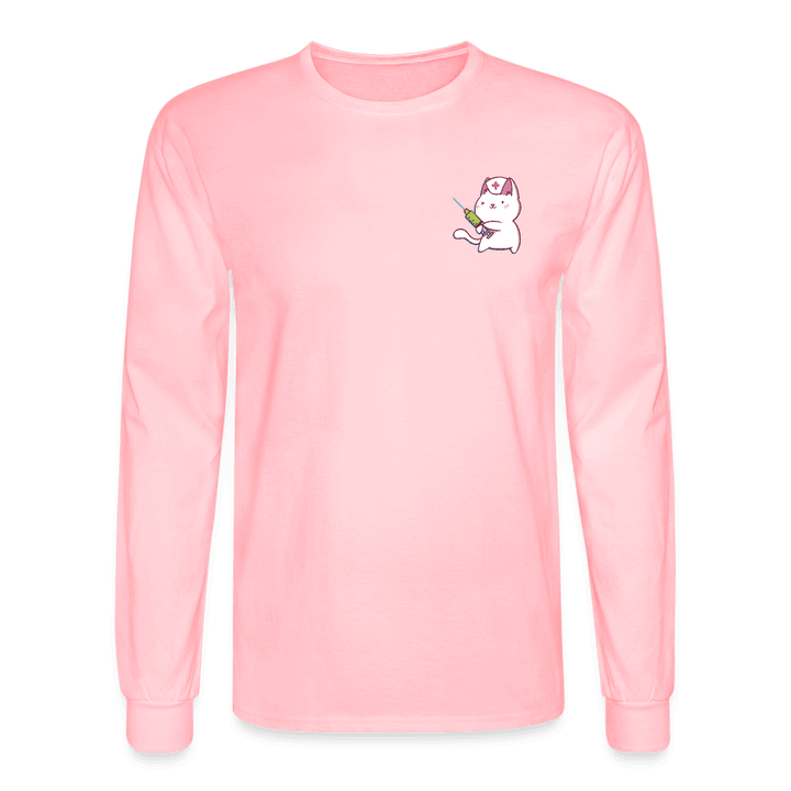 Nurse Cat to the Rescue Long Sleeve T-Shirt - pink