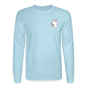 Nurse Cat to the Rescue Long Sleeve T-Shirt - powder blue