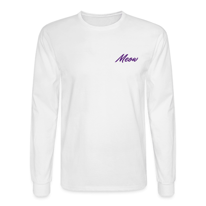 Night of Meows Long Sleeve T-Shirt - white