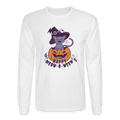 Happy Meow-O-Ween Long Sleeve T-Shirt - white