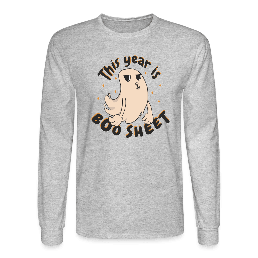 This Year is Boosheet Long Sleeve T-Shirt - heather gray