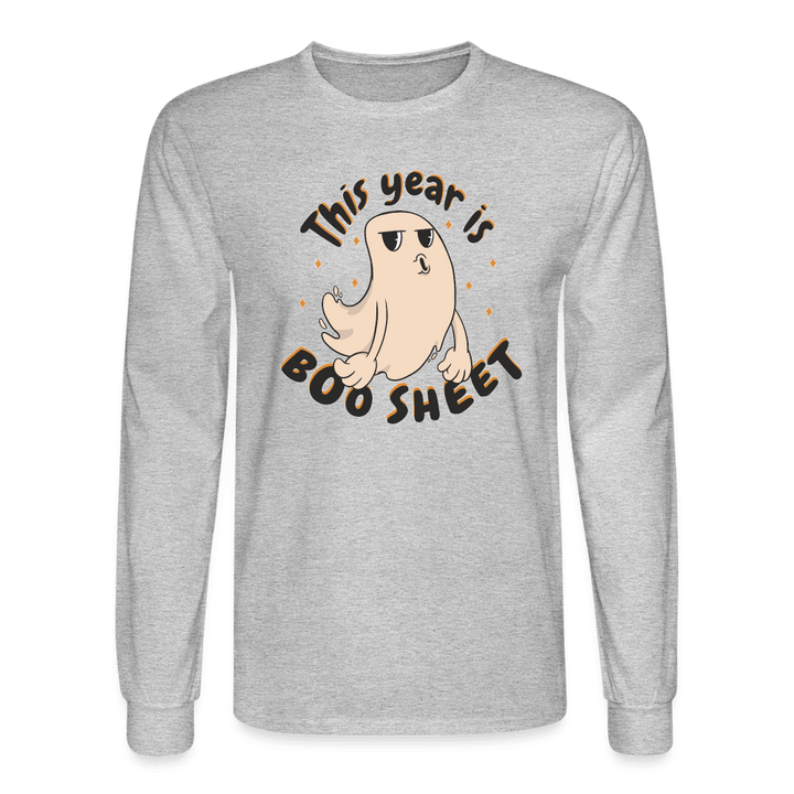 This Year is Boosheet Long Sleeve T-Shirt - heather gray