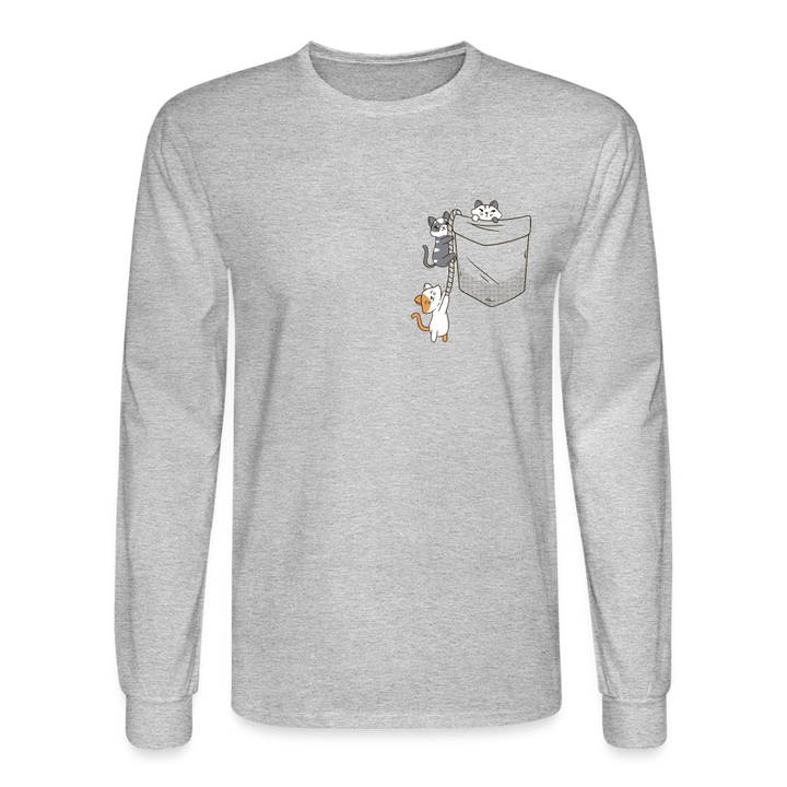 It's a Cat Climb Long Sleeve T-Shirt - heather gray