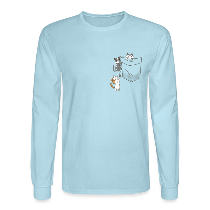 It's a Cat Climb Long Sleeve T-Shirt - powder blue