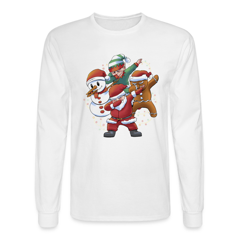 Dapping Christmas Long Sleeve T-Shirt - white