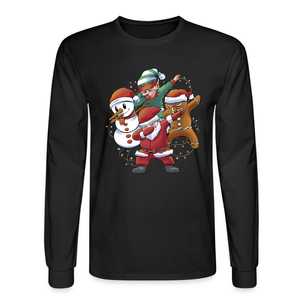 Dapping Christmas Long Sleeve T-Shirt - black