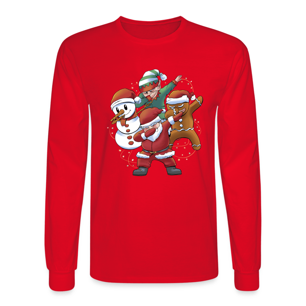 Dapping Christmas Long Sleeve T-Shirt - red
