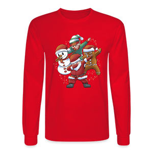 Dapping Christmas Long Sleeve T-Shirt - red