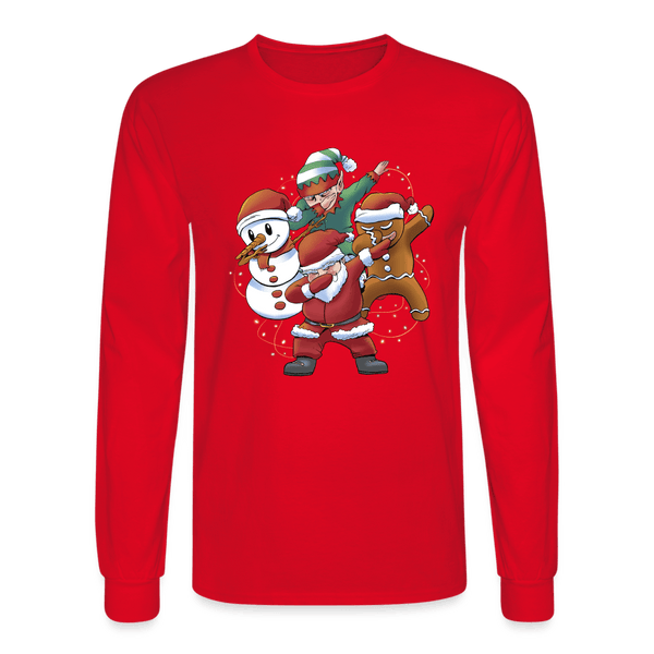 Dapping Christmas Long Sleeve T-Shirt - red
