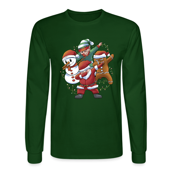 Dapping Christmas Long Sleeve T-Shirt - forest green