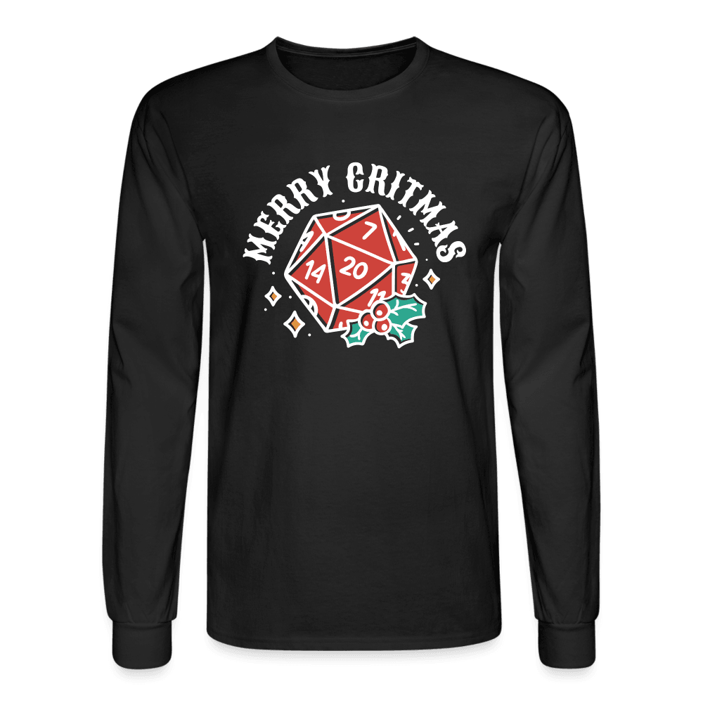 Merry Critmas Long Sleeve T-Shirt - black