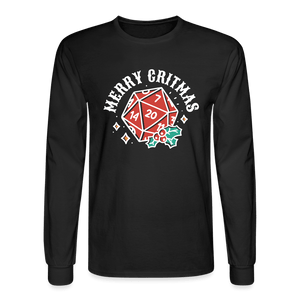 Merry Critmas Long Sleeve T-Shirt - black