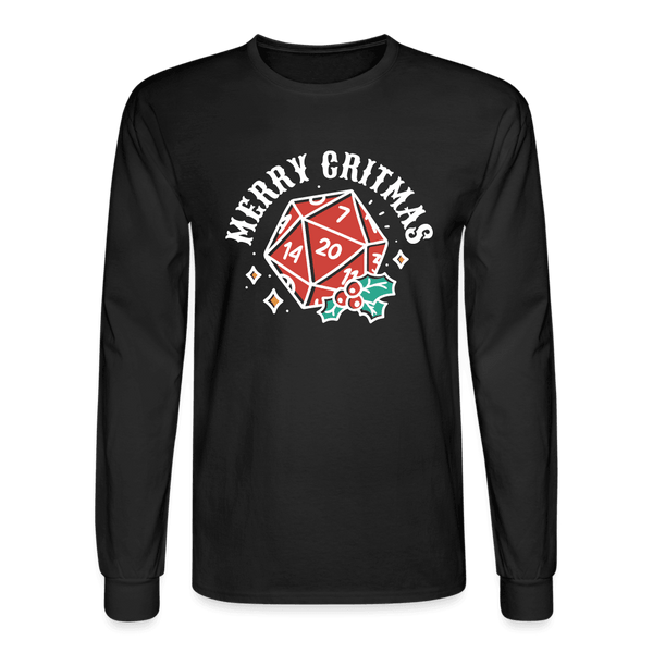 Merry Critmas Long Sleeve T-Shirt - black