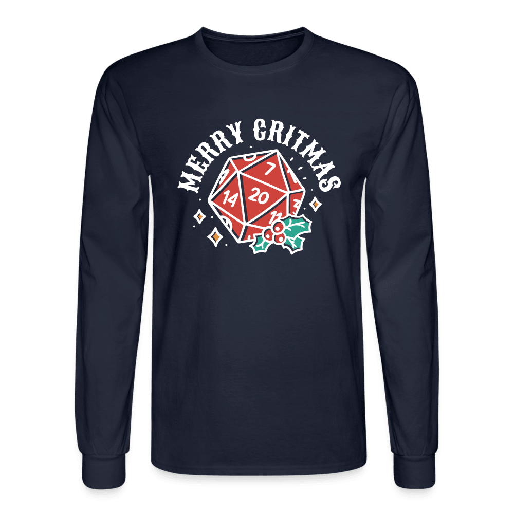 Merry Critmas Long Sleeve T-Shirt - navy