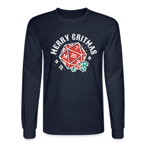 Merry Critmas Long Sleeve T-Shirt - navy