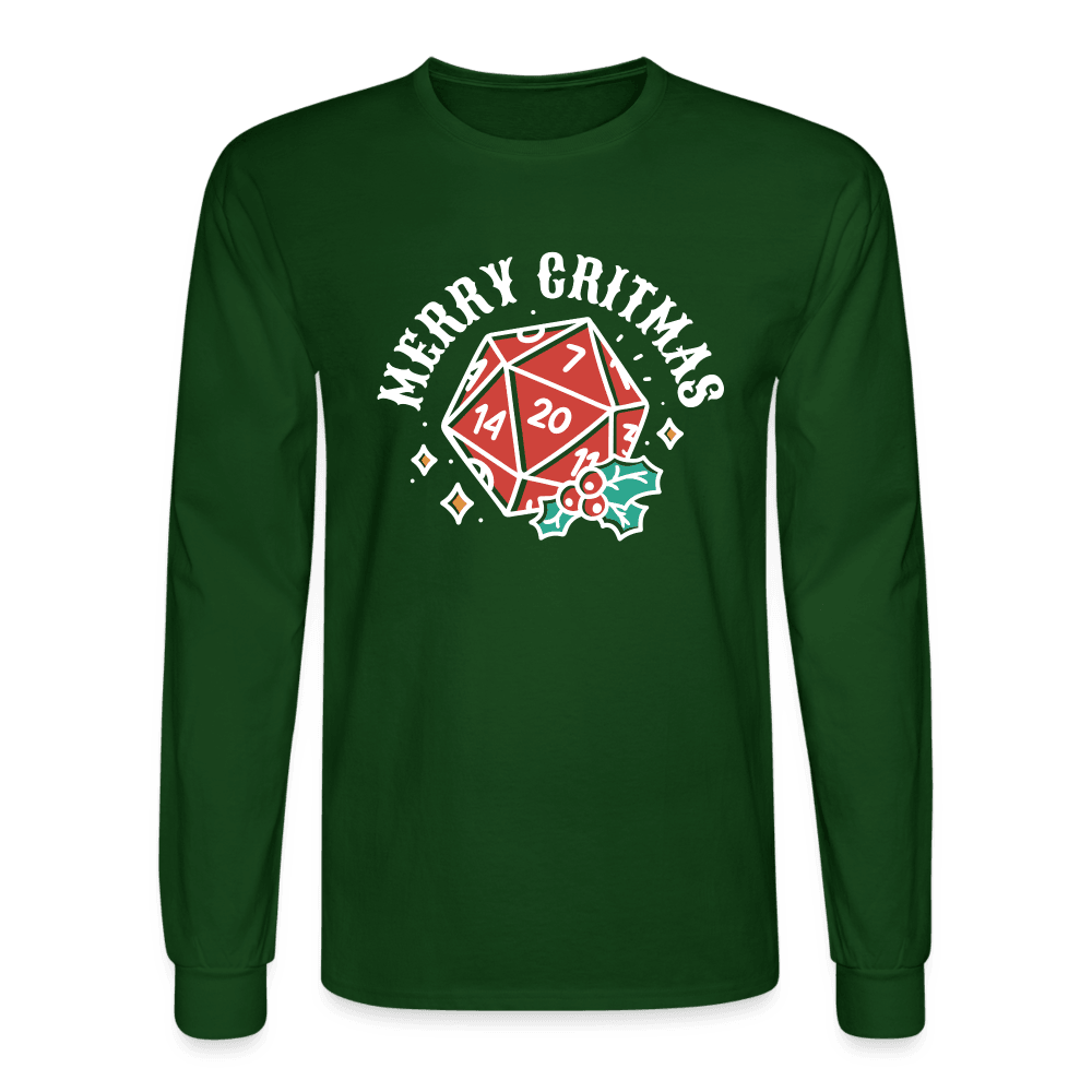 Merry Critmas Long Sleeve T-Shirt - forest green