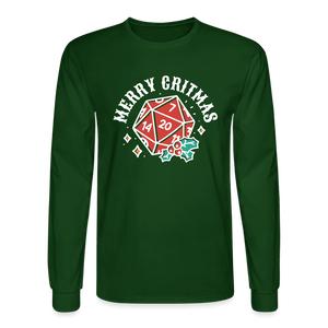 Merry Critmas Long Sleeve T-Shirt - forest green