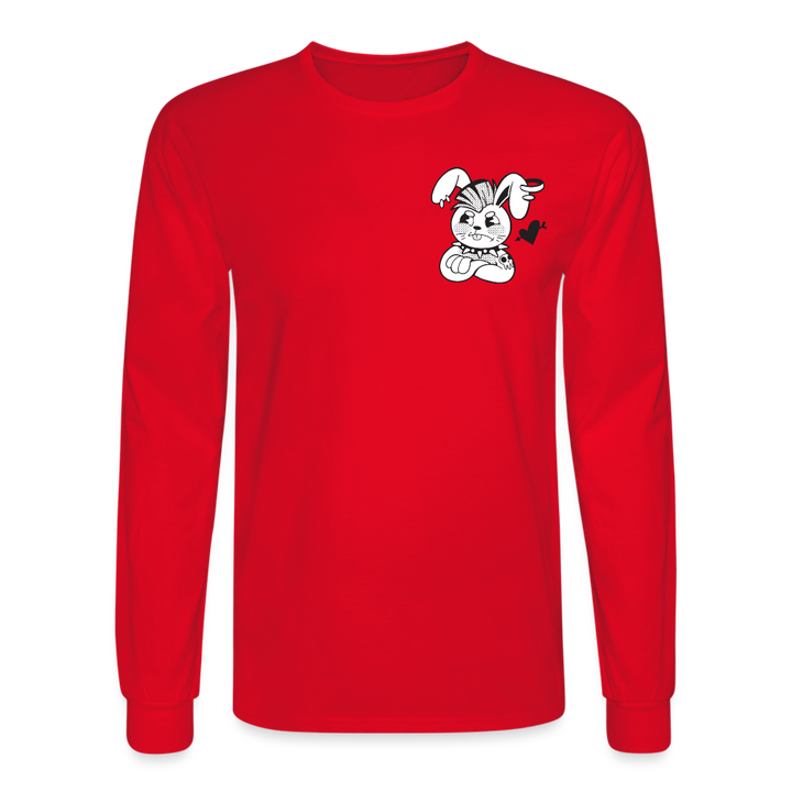 Punk Rabbit's Broken Love Long Sleeve T-Shirt - red