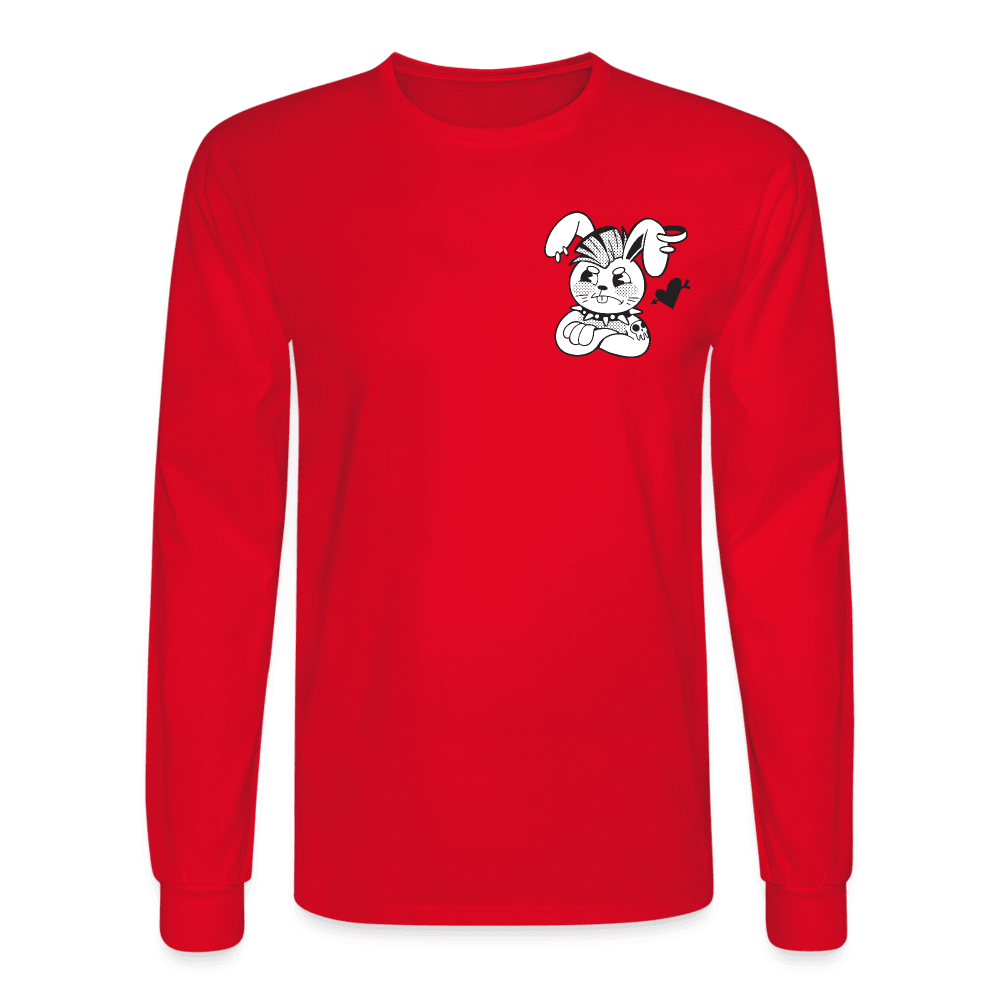 Punk Rabbit's Broken Love Long Sleeve T-Shirt - red