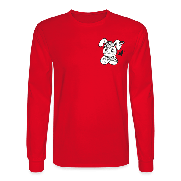 Punk Rabbit's Broken Love Long Sleeve T-Shirt - red