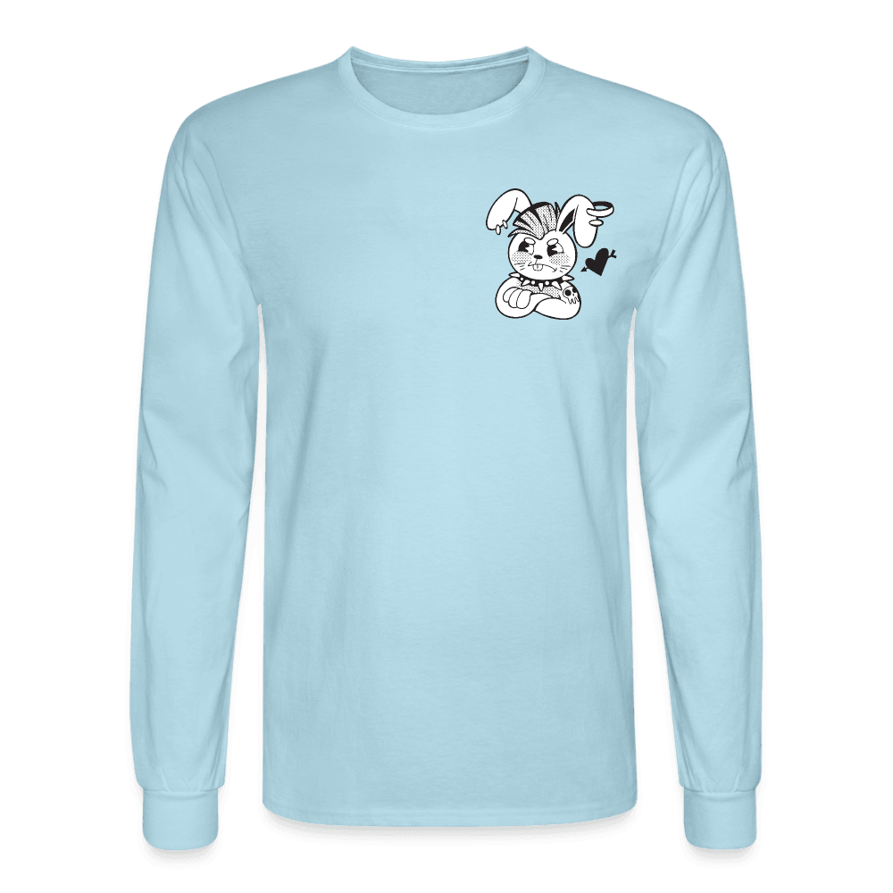 Punk Rabbit's Broken Love Long Sleeve T-Shirt - powder blue