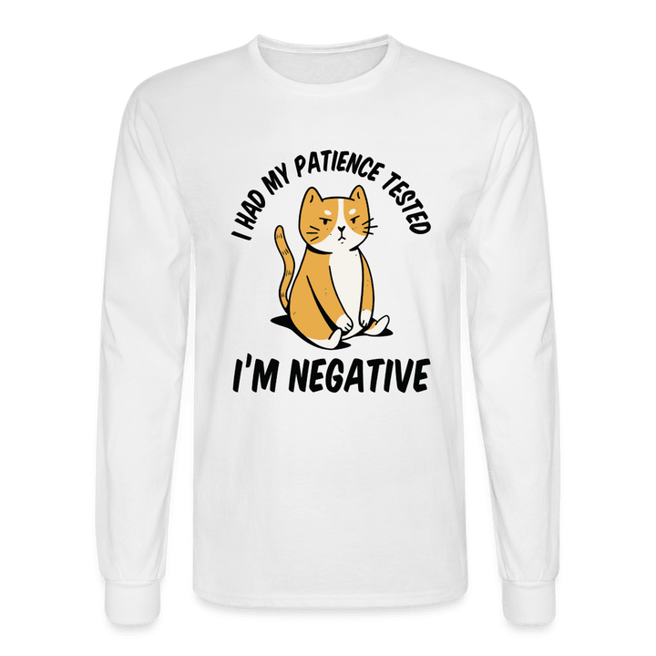 No Patience Grumpy Cat Long Sleeve T-Shirt - white