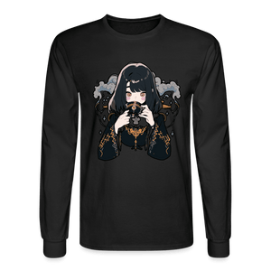 Tea is Life Anime Girl Long Sleeve T-Shirt - black