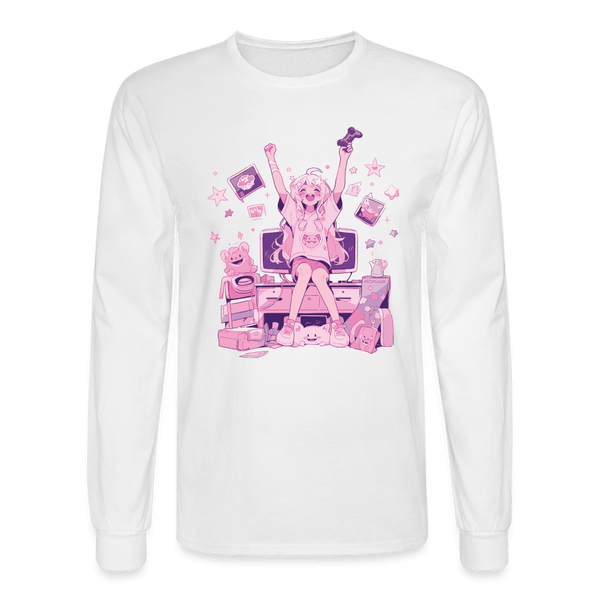 CLEAR! Gamer Girl Long Sleeve T-Shirt - white